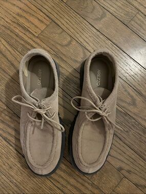 Arezzzo women Suede Lace-Up Shoes in Taupe